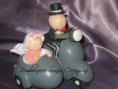 Cake Topper Sposi "Pit & Pita" in Sidecar